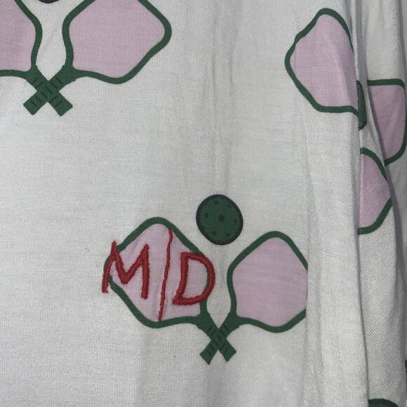 TOSS Designs Pajama Top Short Sleeve Small Pickleball MD - Picture 2 of 5